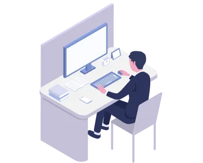 オンラインで学習するエンジニアのイメージ